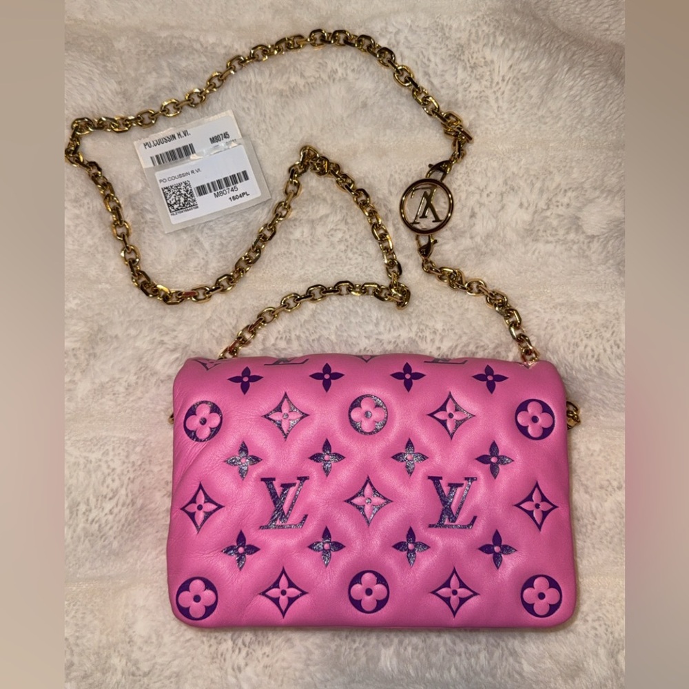 Louis Vuitton Coussin Pochette Monogram Embossed Lambskin
